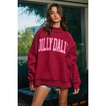 Dilly Dally Mock Sweatshirt
